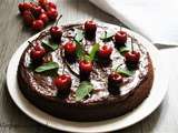 Gâteau chocolat -cerises { sans gluten, sans lait, sans œufs }