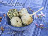 Boulettes de pois-chiches, amande et épinard