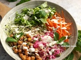 Bowl de quinoa, couscous et crudités #vegan