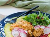 Wraps maison sans gluten au houmous de lentilles corail et légumes lacto-fermentés (vegan)